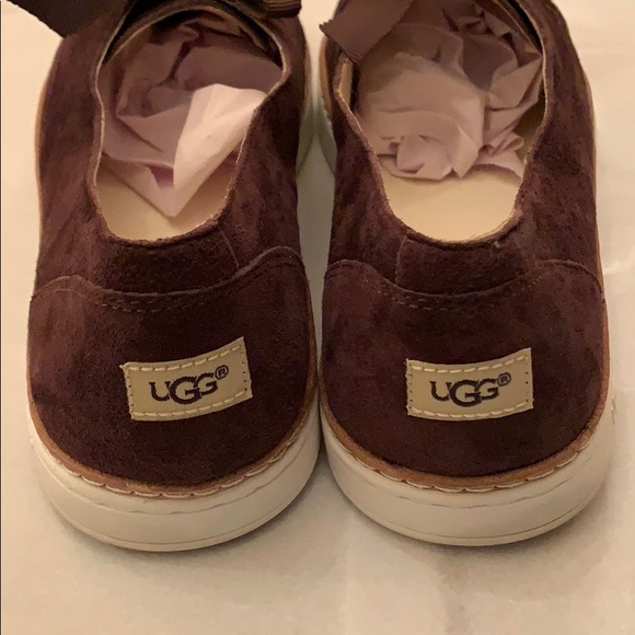 Brown Suede Ugg Slip On Shoes - Picture 3 of 4